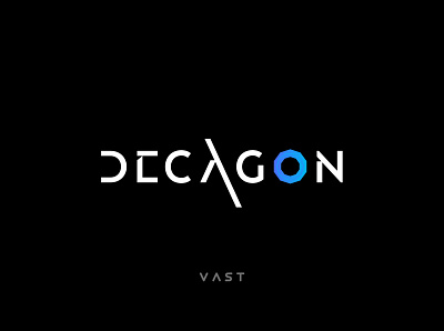 Decagon Wordmark Concept 3 clean futuristic gradient minimalist logo typogaphy wordmark