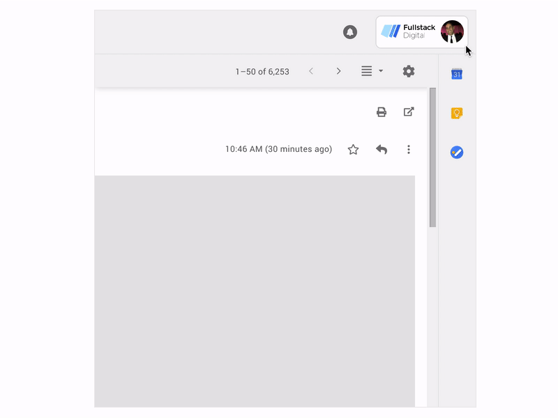 G Suite Account Menu Re-Design