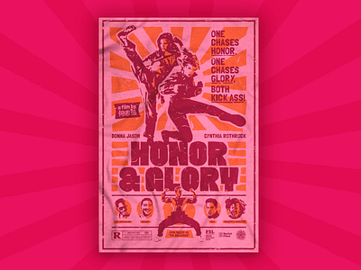 Honor & Glory T-shirt design glory honor karate kung fu movie poster mst3k rifftrax rothrock
