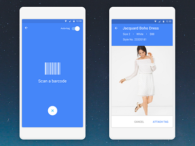 Barcode scanning app for Google google mobile product design ui design ux design