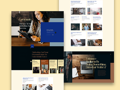 BluBox - Community colored design landing page ui ux web web design