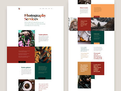 Snap - Services colored design landing page ui ux web web design