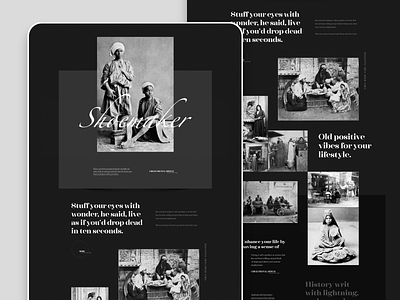 Black & White - 1920 design landing page ui ux web web design