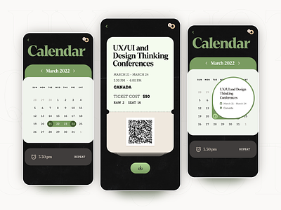 UX Quotes - Calendar app app design application application design applications design graphic design mobile mobile app mobile design ui ux