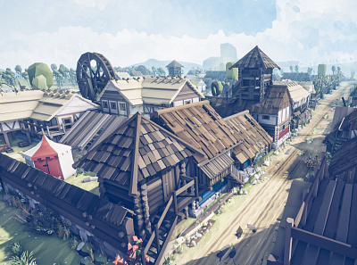 Slavic Medieval Town city kingdom medevial slavic slavica town