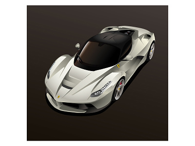 La Ferarri cars illustration illustrator