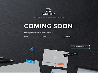 COMING SOON page 2d coming soon desktop landing page layout page builder sales page website