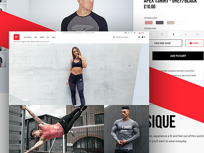 eCommerce Design for Sports Clothing clothes dribbble e commerce ecommerce home page landing page modern sports ui ux web ui website