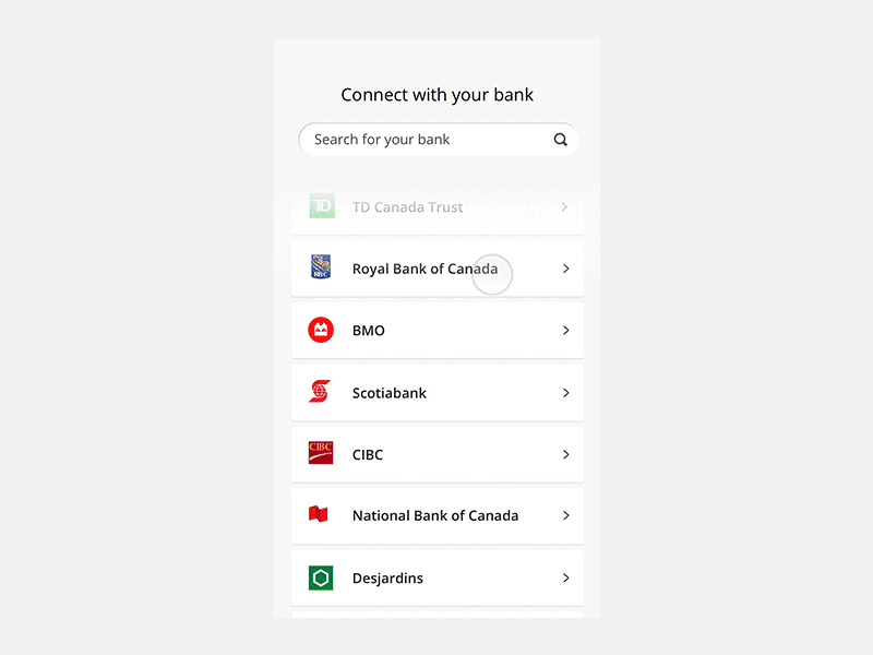 bank_connection animation bank connection banks gif mobile principle prototype ui ux