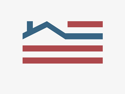 American Colonial Home Inspection logo american blue flag home inspection house red