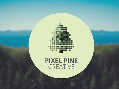 Pixel Pine Creative blue creative green logo outdoors pine pixel