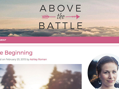 Above The Battle Site above the battle arrow blog clouds pink theme wordpress