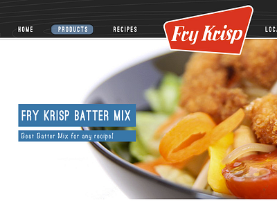 Fry Krisp Redesign black blue food red redesign ui web