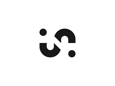 NJR Ambigram ambigram brand identity branding bw clean design logo minimal monochrome negative space new