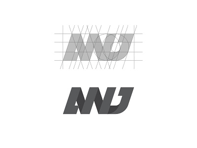 ANJ Final Design (Grid) artwork cool design graphic design grid logo monochrome process