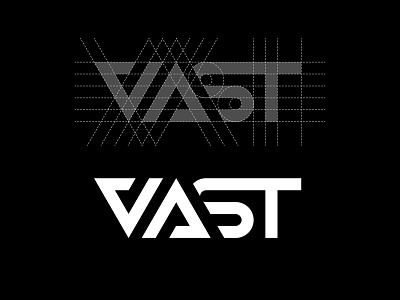 Vast Visual Logo Process (Grid) artwork branding cool design geometrical graphic design grid logo monochrome process studio vector