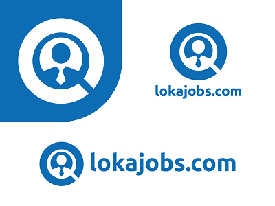 lokajobs.com blue cool design employer job jobs logo place professional search website worker