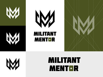 Militant Mentor bold brand business enterpreneur green logo logodesign mark military soldier startup strong