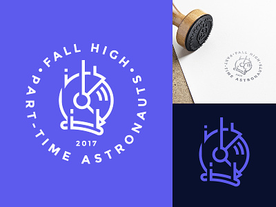 First Concept for Fall High apparel astronaut brand clothing design helmet logo merchandise rebranding sky diving sport stamp