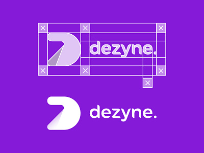 Dezyne Logo & Wordmark cool design dezyne grid icon illustrator logo modern process purple shadow studio