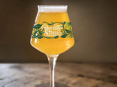 Floral Anniversary Glass