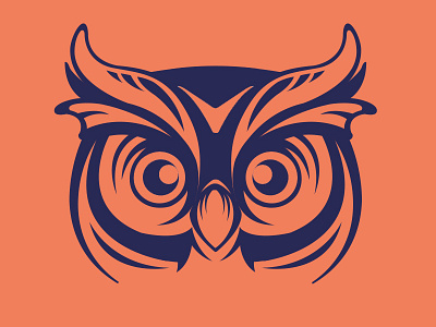 Owl Logo Mark branding design illustration logo owl symmetry
