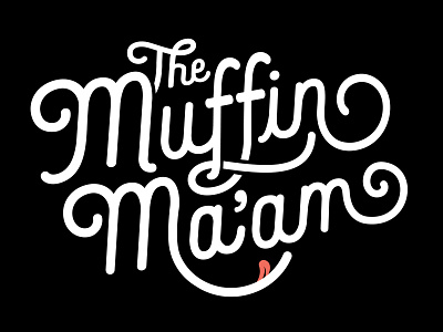 The Muffin Ma'am Logo branding graphic design illustration lick logo muffin tongue typography vector