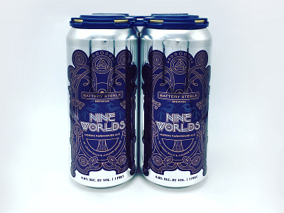 Nine Worlds Beer beer beer art beer can beer can design beer label illustration norse norse mythology viking