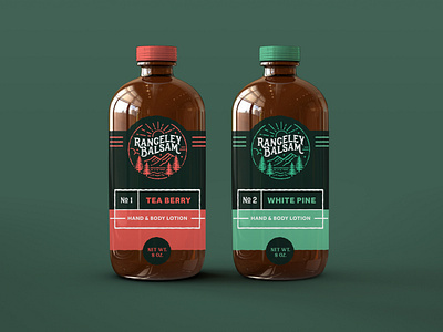 Rangeley Balsam Boston Rounds balsam boston round branding design graphic design illustration labels logo lotion maine package package design packaging pine tree