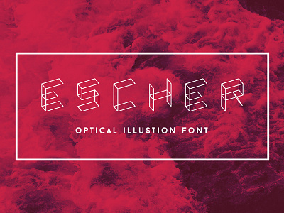 ESCHER Font display font optical illusion type typeface typography