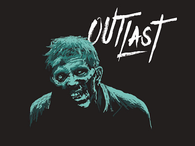 OUT LAST BOARDGAME illustration logo zombie