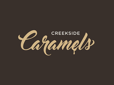 Creekside Caramels Logo cannabis edibles logo logo design marijuana packaging