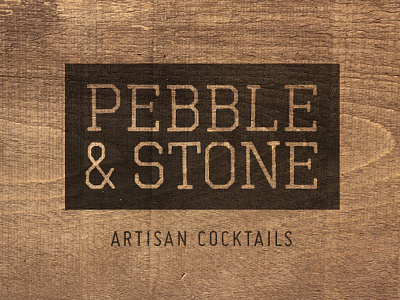 Pebble & Stone cocktails design graphic design logo logo design