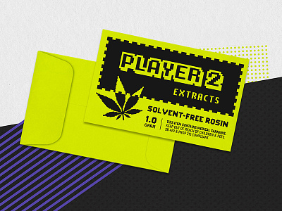 Player 2 8 bit bright cannabis packaging design graphic design neon old school packaging vibrant