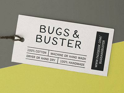Bugs & Buster childrens clothing design graphic design hang tag kids label packaging retail tag