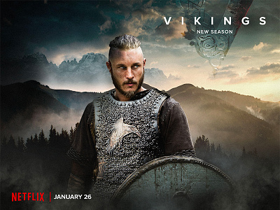 Vikings Photo compositing design graphic design movie card photo compositing photo editing poster retouch vikings series visual