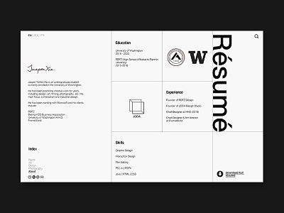 Resume Page - Web Design 3