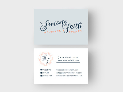 Simona Failli Brand design + correlate products biz card branding business card