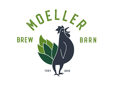 Brewery Logo Design barn beer brewery hops logo negative space rooster