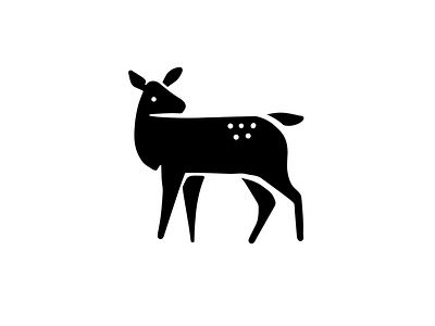 White-tail Logo Concept 2 branding deer logo design graphic design icon logo minimalist nature