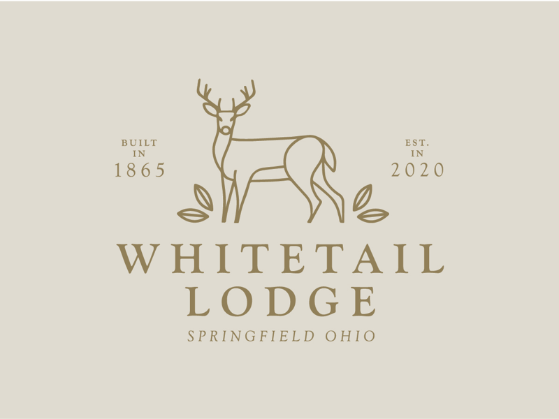 Whitetail Lodge final logo line work minimal branding minimalist branding logo design graphic design wedding venue cabin branding nature logo deer logo deer logo