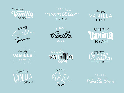 So Delicious Vanilla Ice Cream Lettering