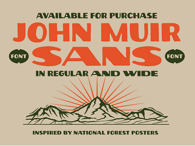 John Muir sans typeface specimen