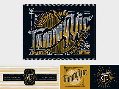 Tommy Vic Cigars cigar cleveland drawing hand drawn lettering monogram smoke stogie texture tommy