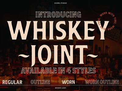 Whiskey Joint Font brand branding cannabis font font design hand lettering joint lettering logo logotype type type design typography vicarel vintage weed whiskey whiskey joint