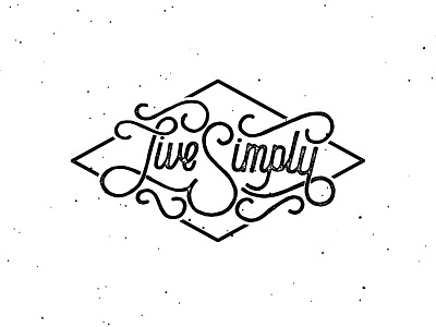 Live Simply black and white hand lettering lettering live simply minimal minimalism texture typography