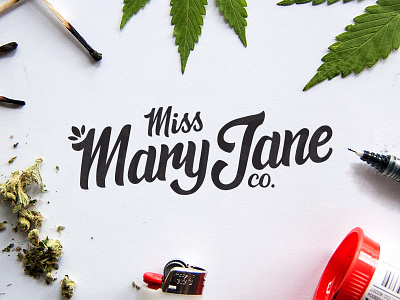 Miss Mary Jane Co. cannabis colorado denver lettering logo logotype marijuana typography weed wordmark