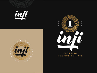 Inji Round 1 apparel beach brand system branding lettering logotype streetwear surfing surfwear