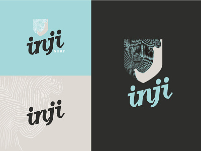 Inji Round 1 lettering logo logotype sketch streetwear surf surfwear typography
