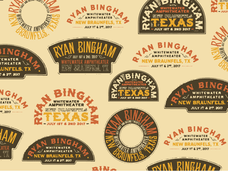 Ryan Bingham vintage typography vintage badge vintage type badge typography music logo logo music crest country ryan bingham
